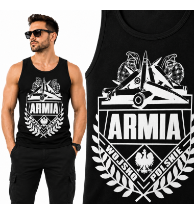 tank top patriotyczny- ARMIA (BIAŁY)